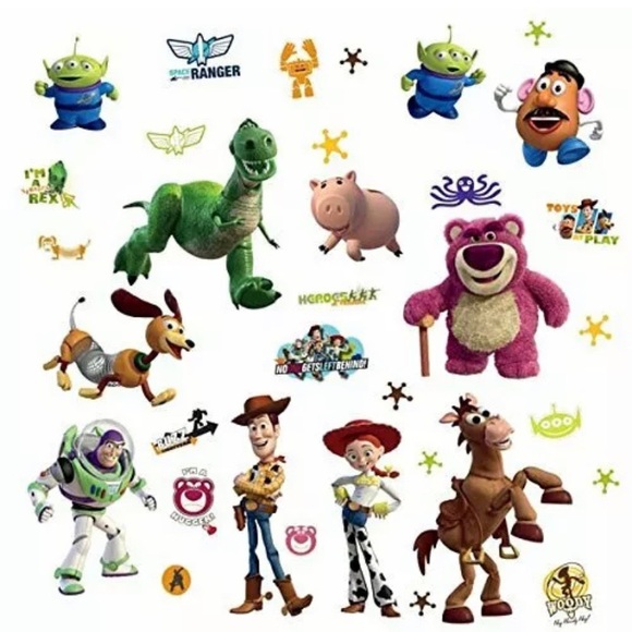Toy Story 3 Peel & Stick Wall Decals Glow n Dark - Picture 3 of 7
